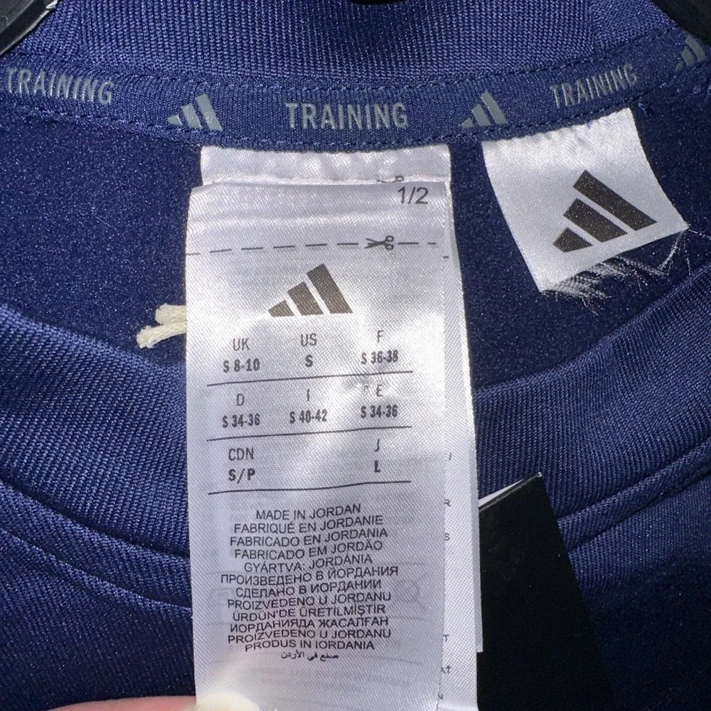 Adidas GG Crew Neck Pullover Sweatshirt Womens Small Navy Blue JX6821 - Picture 5 of 5